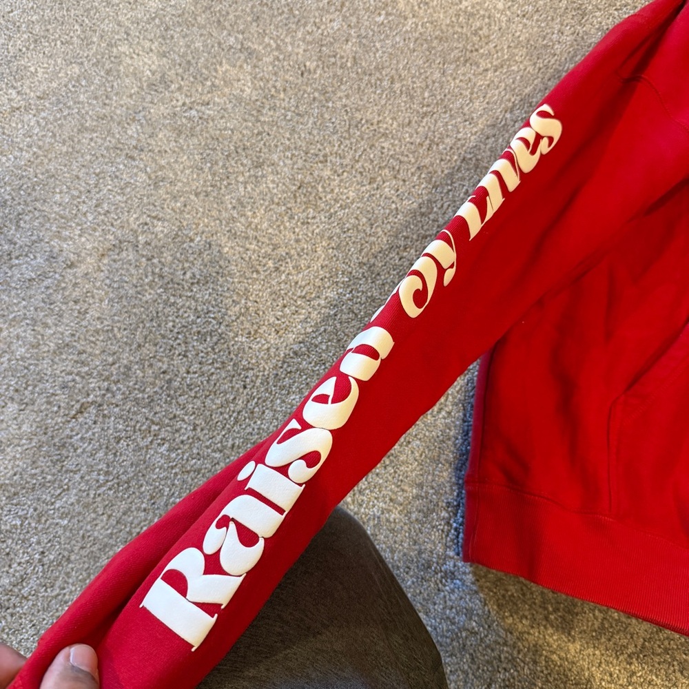 Red Holiday Hoodie XL MENS ELF HOODIE - Picture 3 of 6